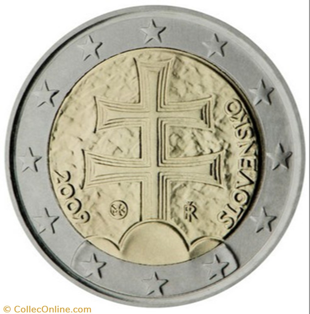 2 Euros Slovaquie 2009 monnaie 2 euros slovaquie 2009