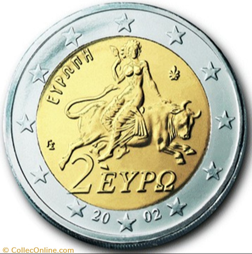 2 Euros Grèce 2002 monnaie a 2 euros grece 2002