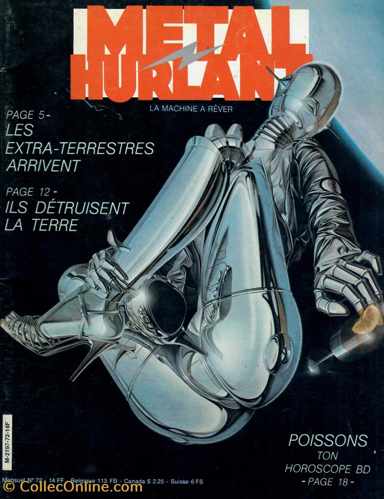 Métal Hurlant 072 book comic magazine metal hurlant 072
