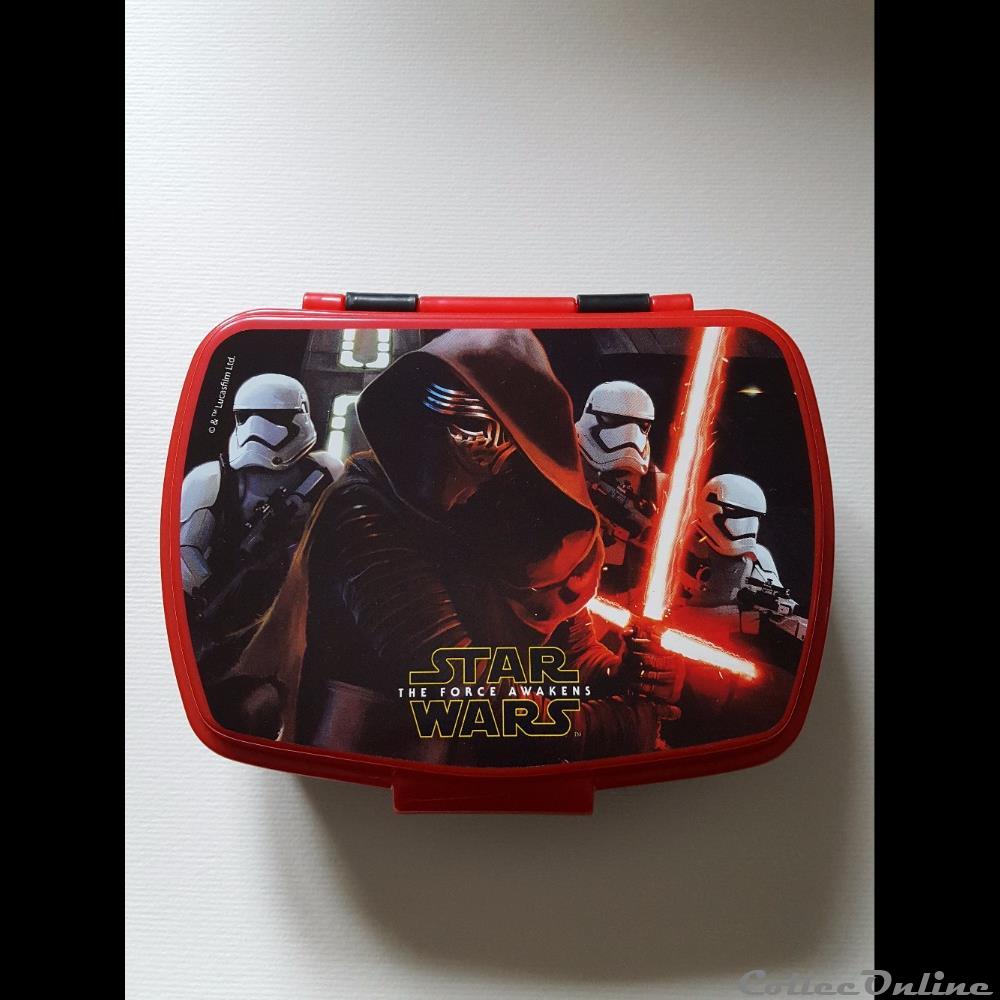 2015 - Disney - Le réveil de la force - Boite à sandwich figurine cinema star war 2015 disney le reveil de la force boite a sandwich