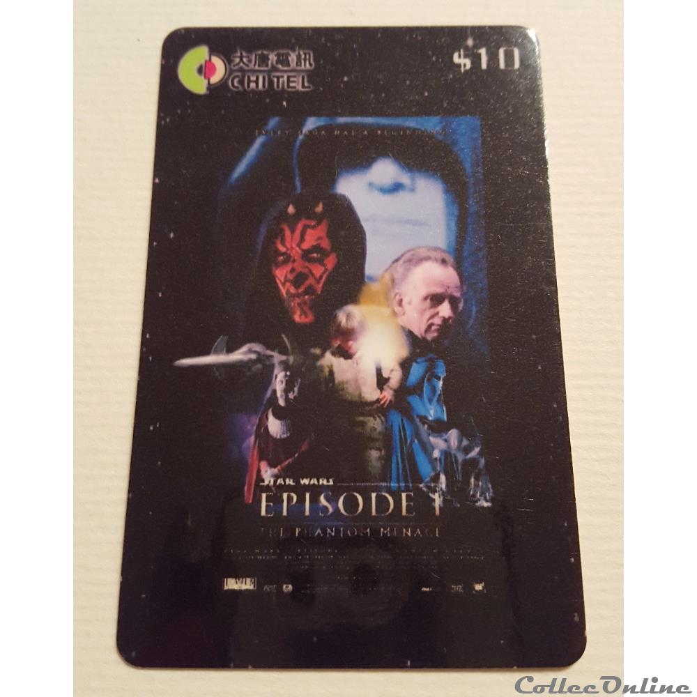 xxxx - Télécarte à Code - Chine - Star Wars 917500 verre montre publicitaire xxxx telecarte a code chine star wars 917500