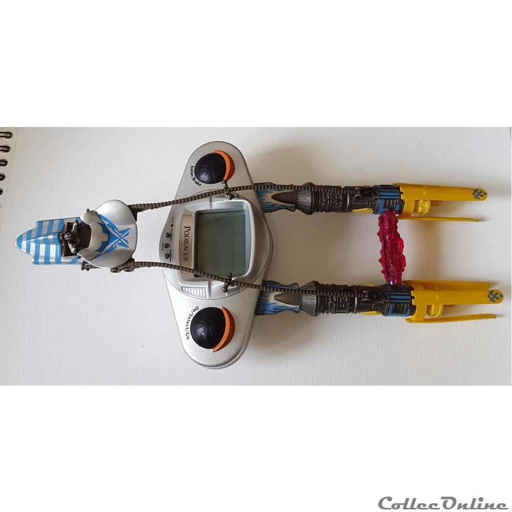 figurine cinema star war 1999 la menace fantome hasbro electronic game podracer