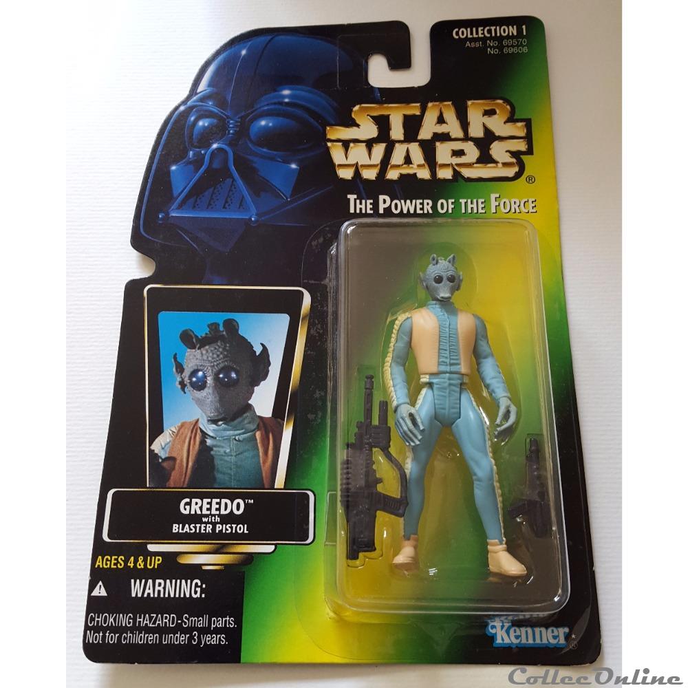 1996 - The power of the force - Kenner - Greedo with Blaster Pistol figurine cinema star war 1996 the power of the force kenner greedo with blaster pistol