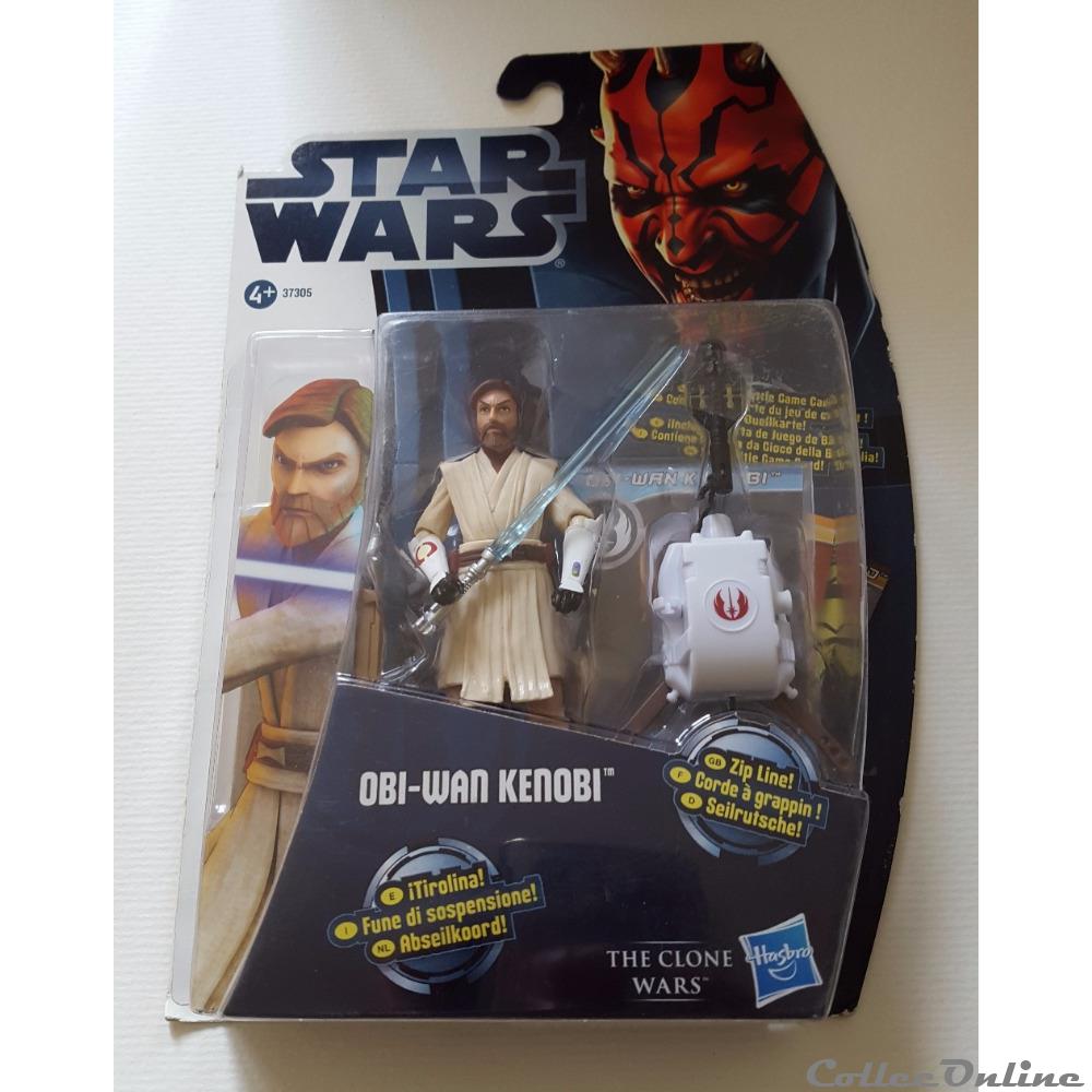 2012 - The clone wars - Hasbro - Obi-Wan Kenobi avec corde à grappin figurine cinema star 2012 the clone wars hasbro obi wan kenobi avec corde a grappin