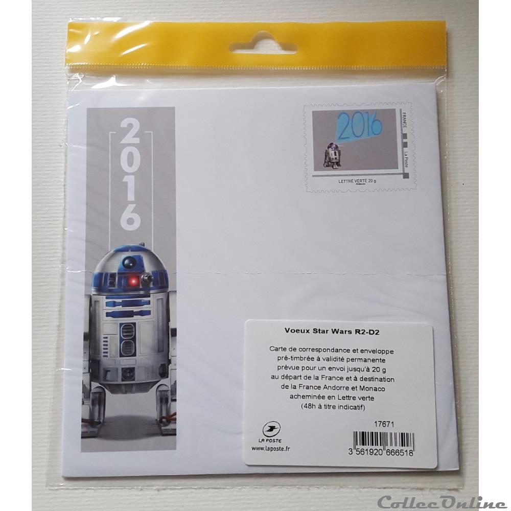 15 Voeux Star Wars R2 D2 La Poste Stamps