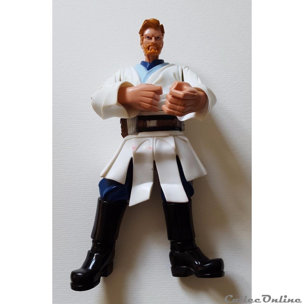 2005 - Hasbro - FORCE BATTLERS OBI WAN KENOBI TALL ACTION FIGURE 7" figurine cinema star war 2005 hasbro force battlers obi wan kenobi tall action figure 7