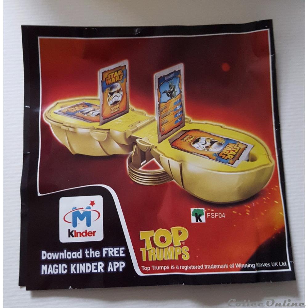 2016 - Kinder Suprise - Top Trumps - C-3PO jeux jouet carte montre publicitaire 2016 kinder suprise top trumps c 3po
