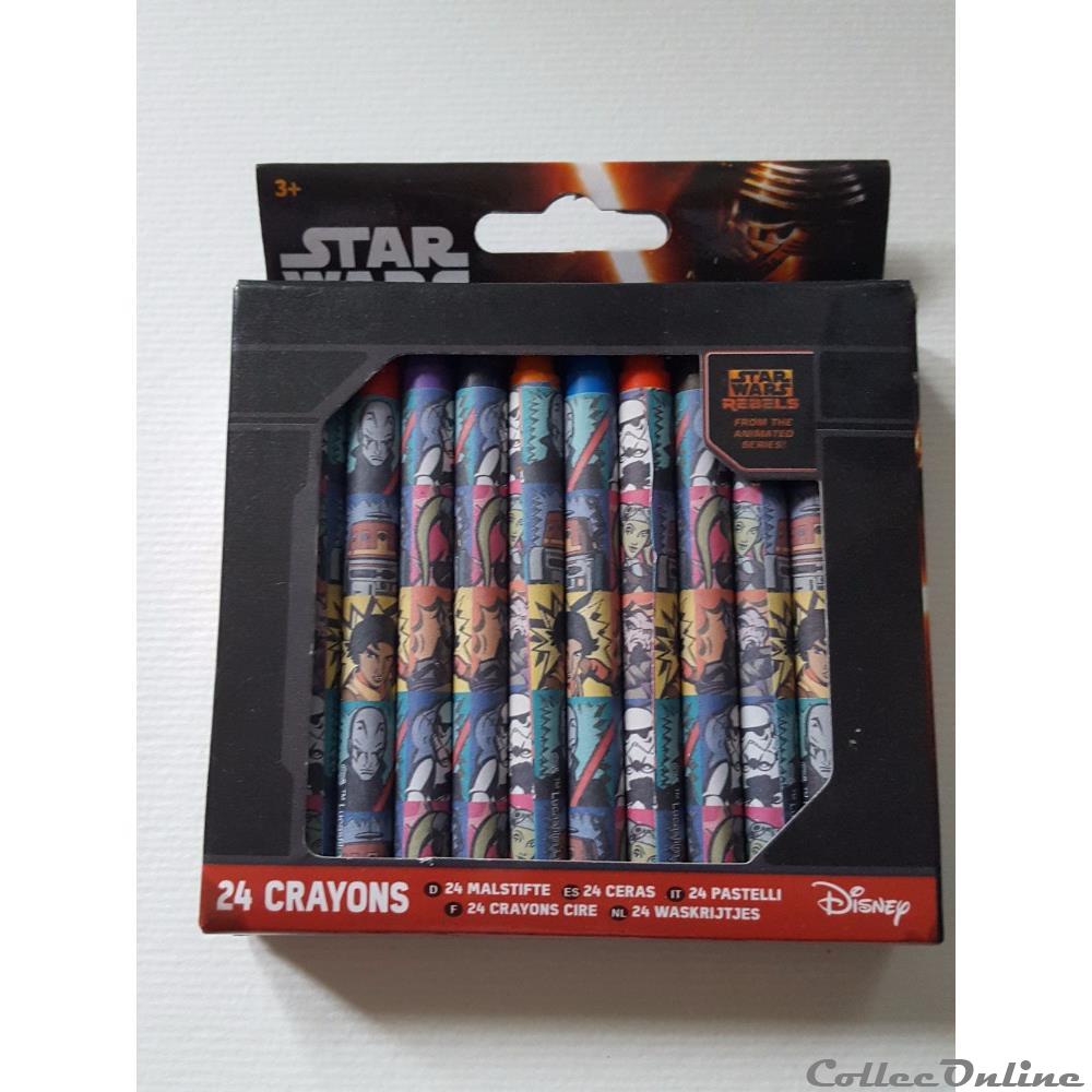 autre maquettisme 2015 star wars disney 24 crayons cire