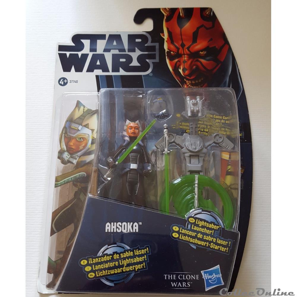 2012 - The clone wars - Hasbro - Ahsoka ( Lanceur de sabre laser) figurine cinema star 2012 the clone wars hasbro ahsoka lanceur de sabre laser