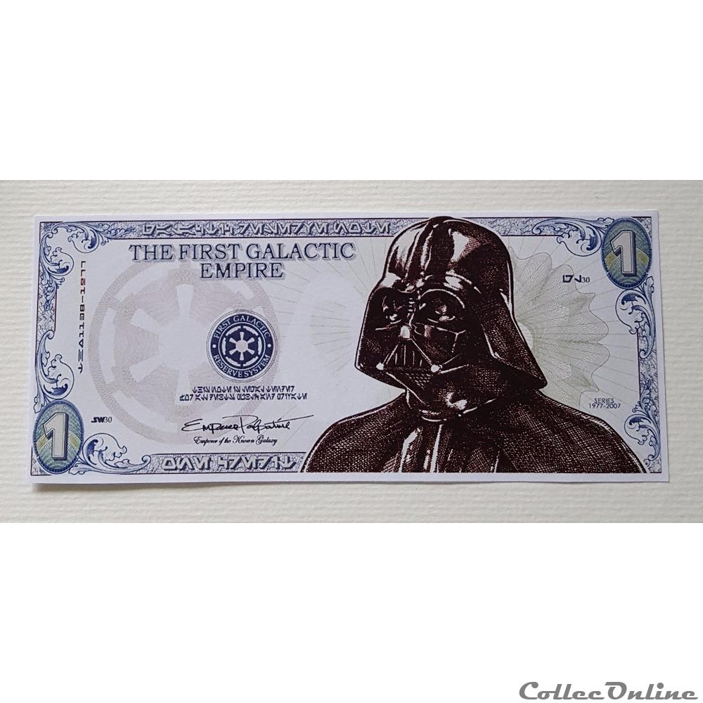 2016 - Star Wars - Billet The First Galactic Empire 1$ jeton mereaux 2016 star wars billet the first galactic empire 1