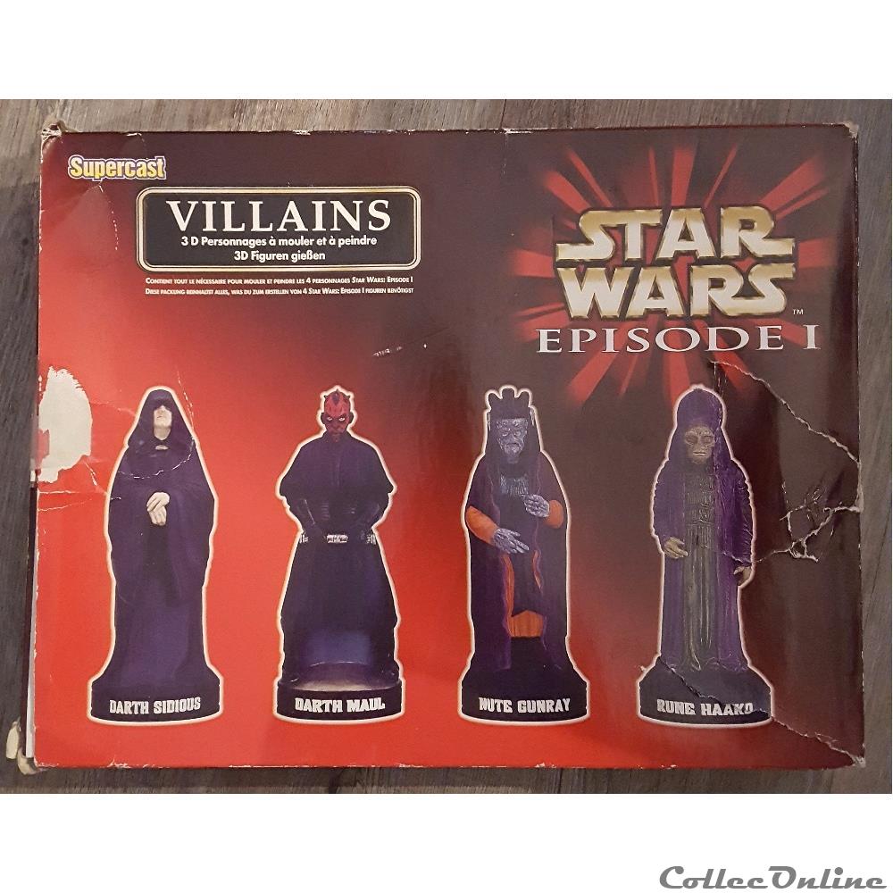 1999 - Star Wars Episode I - Villains 3D personnages à mouler figurine cinema 1999 star wars episode i villains 3d personnages a mouler
