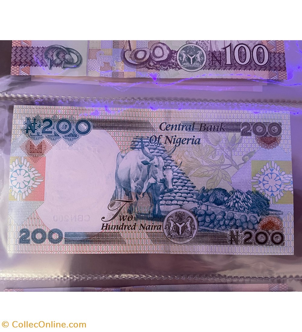 banknotes africa nigeria 200 naira banknote