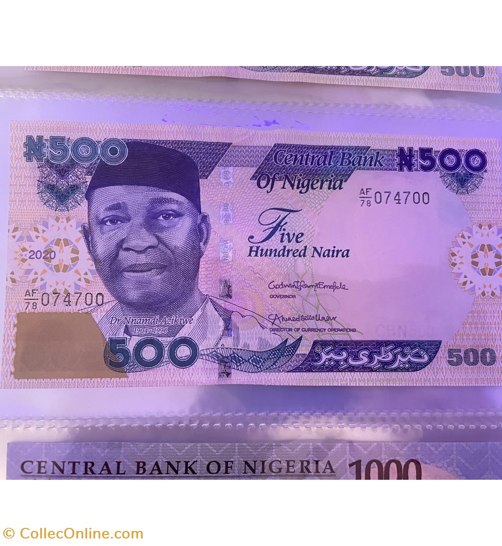 banknotes africa nigeria 500 naira banknote