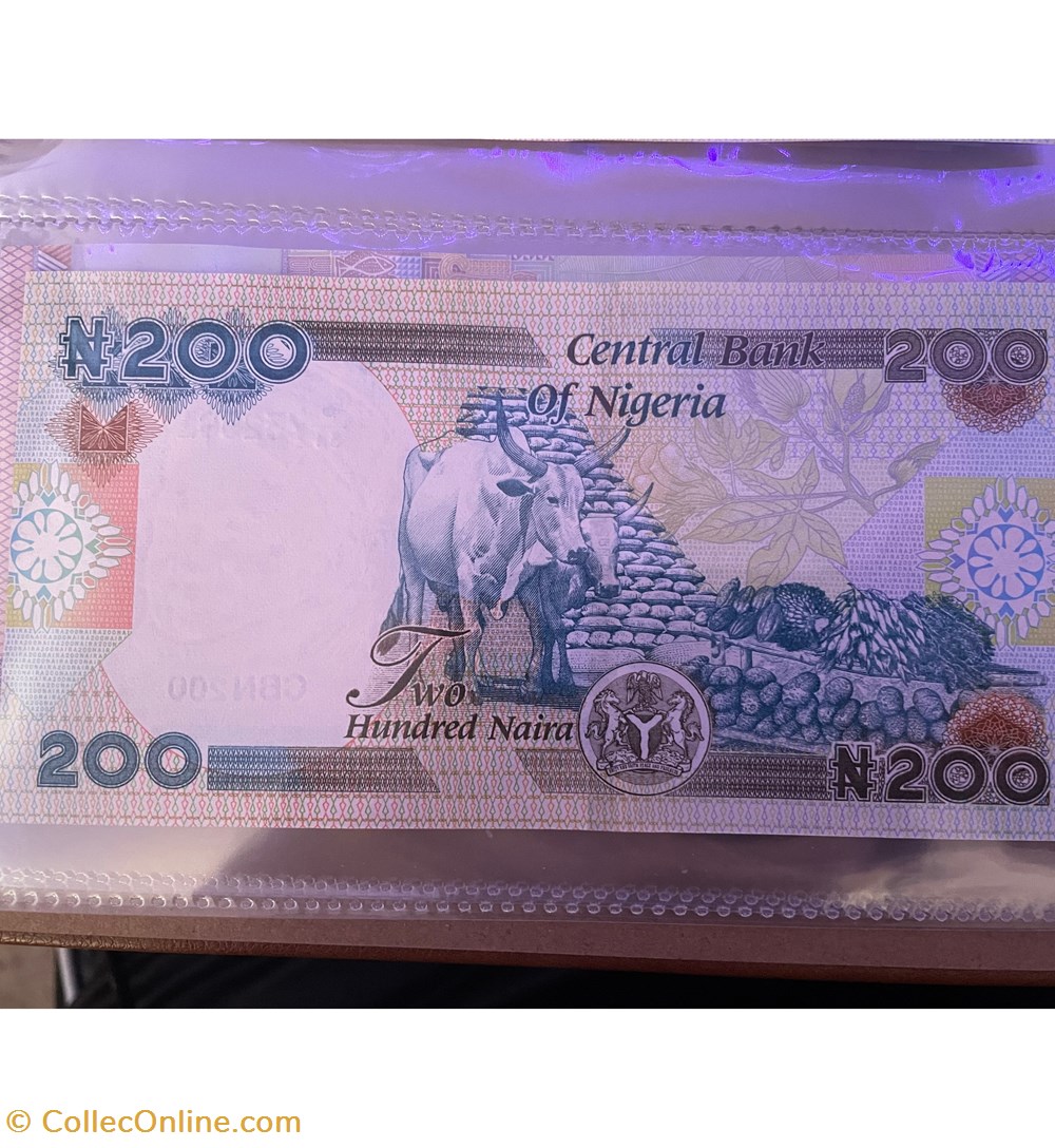 banknotes africa nigeria 200 naira banknote