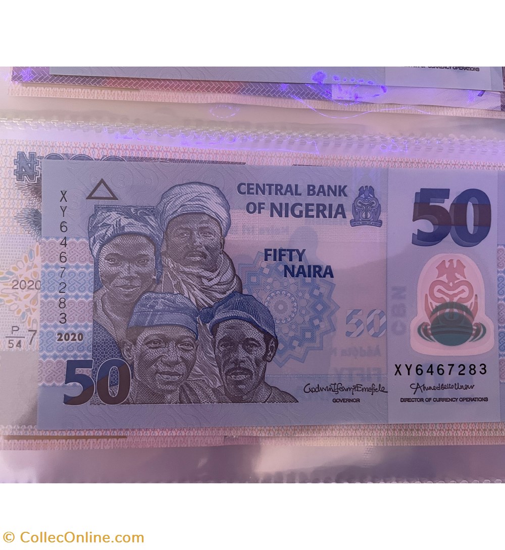 banknotes africa nigeria 50 naira banknote