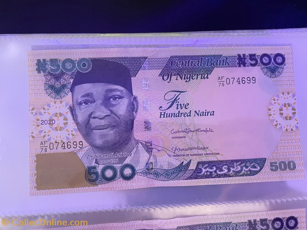 banknotes africa nigeria 500 naira banknote