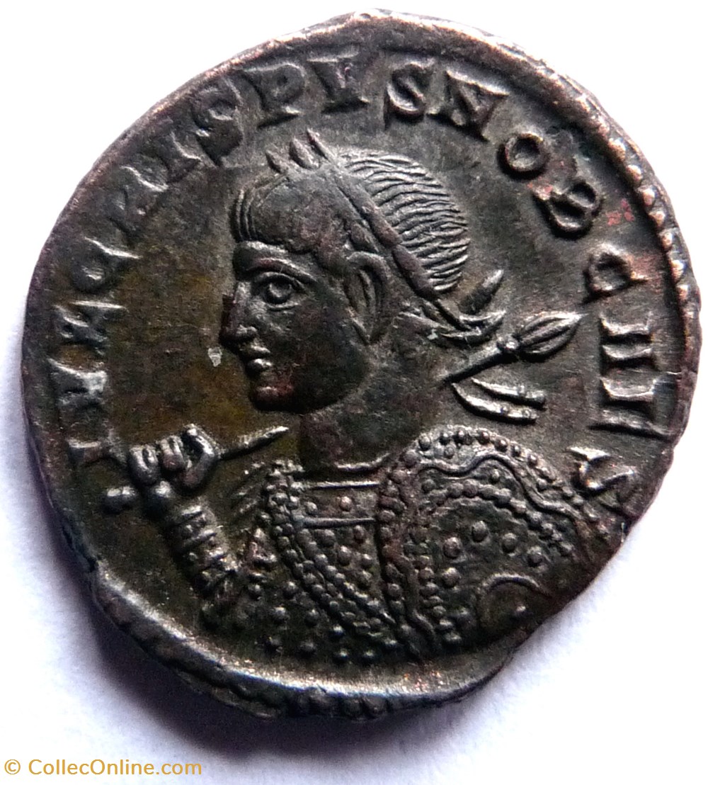 monnaies antiques romaines imperiales et republicaines crispus 322 323 treves beata tranqvillitas