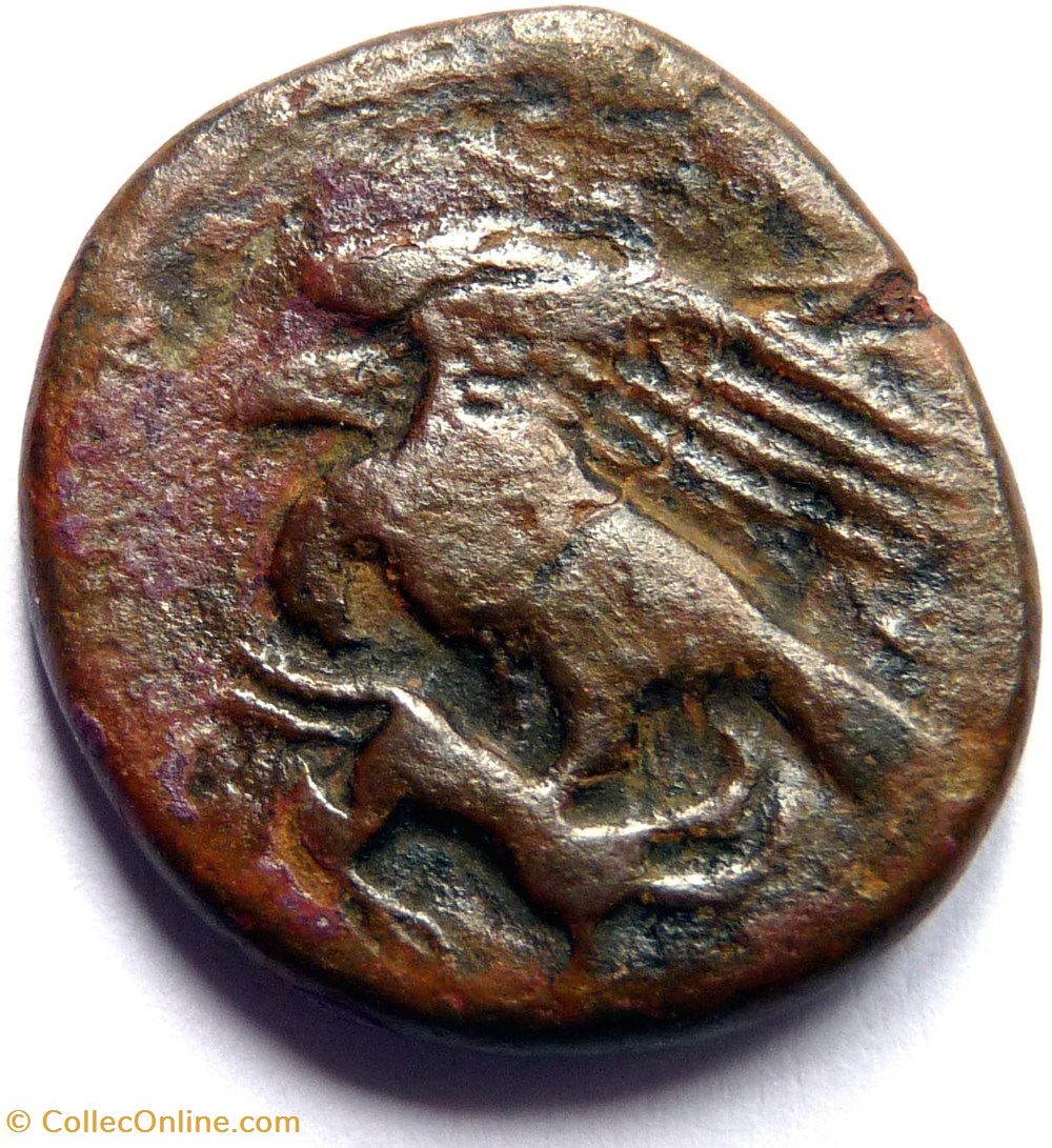 Monnaie de Sicile - Phintias, tyran d'Agrigente (287-279). monnaies antiques grecques monnaie de sicile phintias tyran agrigente 287 279