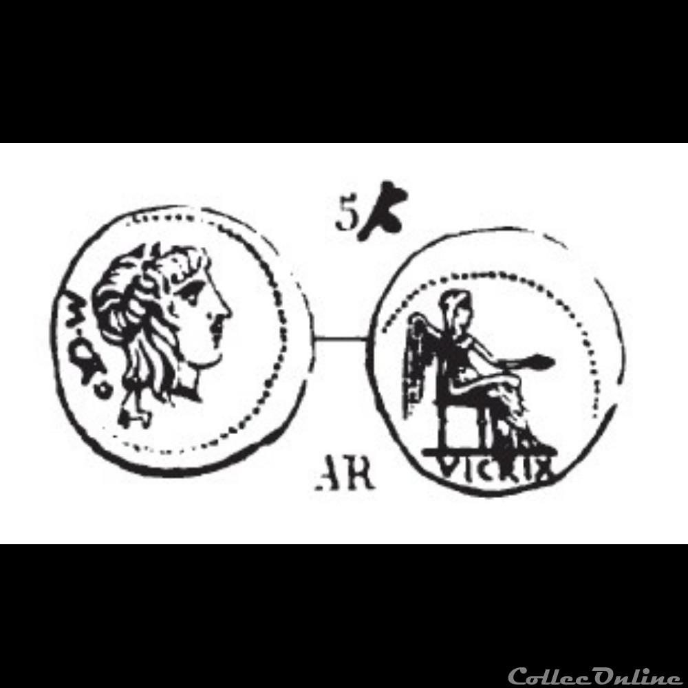 monnaies antiques romaines republicaines imperiales gens porcia 89 quinaire bacchus