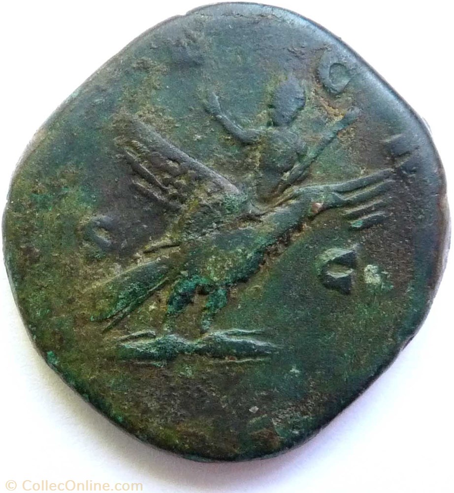 Marc Aurèle 180/Sesterce/Rome/CONSECRATIO monnaie antique av jc ap romaine marc aurele 180 sesterce rome consecratio