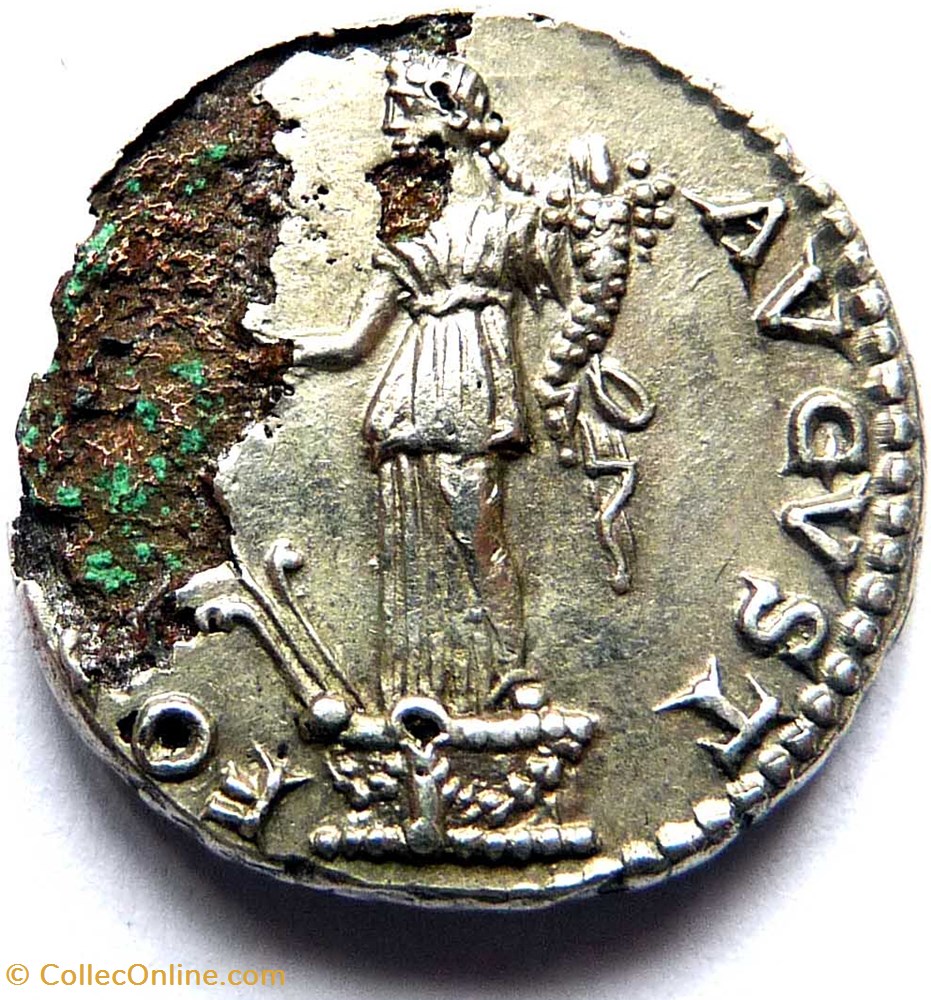 Denier fourré frappé avec des coins d'aurei monnaies antiques romaines imperiales et republicaines denier fourre frappe avec des coins aurei