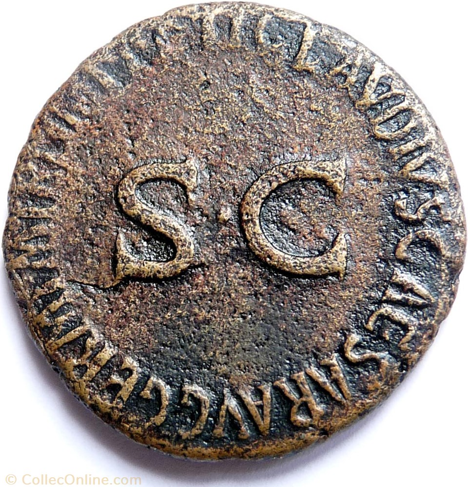 monnaie antique av jc ap romaine germanicus 50 54 as sc