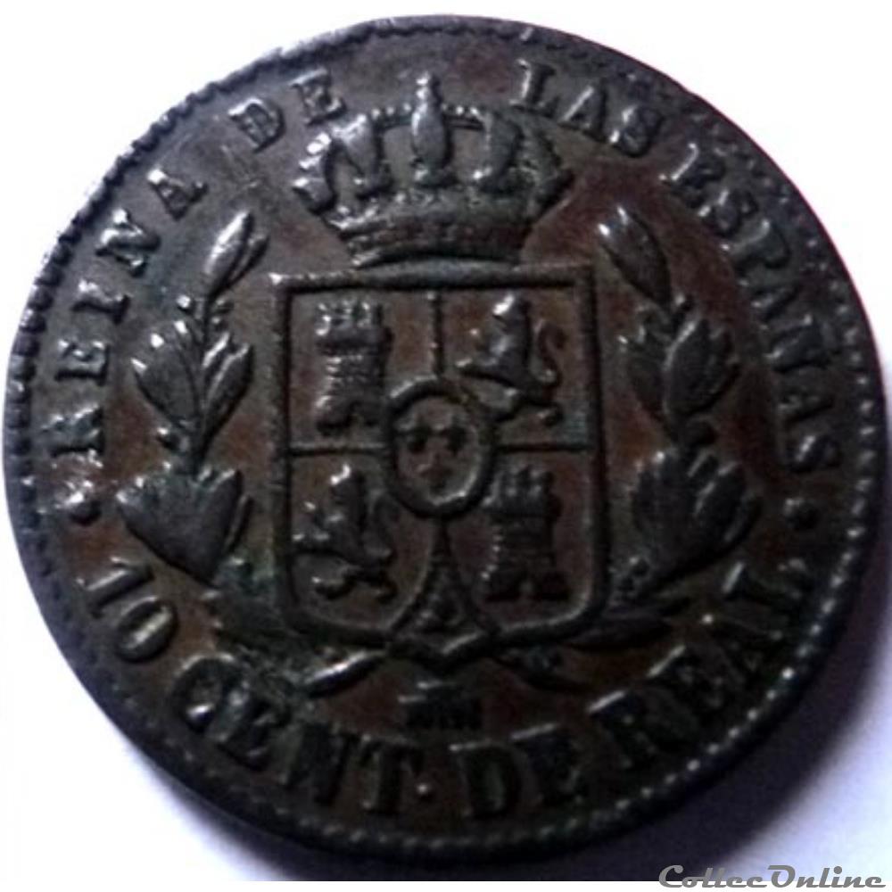 Isabel II 1862 monnaie monde espagne isabel ii 1862