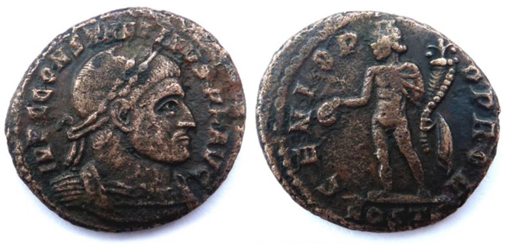 GENIO POP ROM/312-313/Ostie monnaies antiques a romaines imperiales et republicaines genio pop rom 312 313 ostie