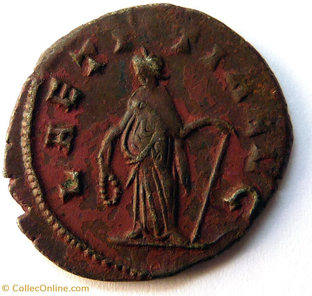 monnaies antiques romaines imperiales republicaines gallien 266 rome laetitia avg
