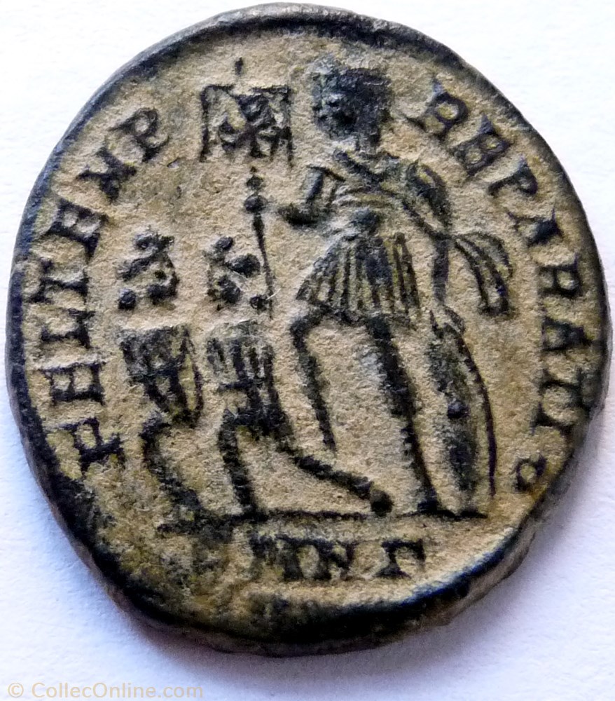 Constance II 348-350/Nicomédie/FEL TEMP REPARATIO 2 monnaies antiquite av jc ap romaines republicaines imperiales constance ii 348 350 nicomedie fel temp reparatio