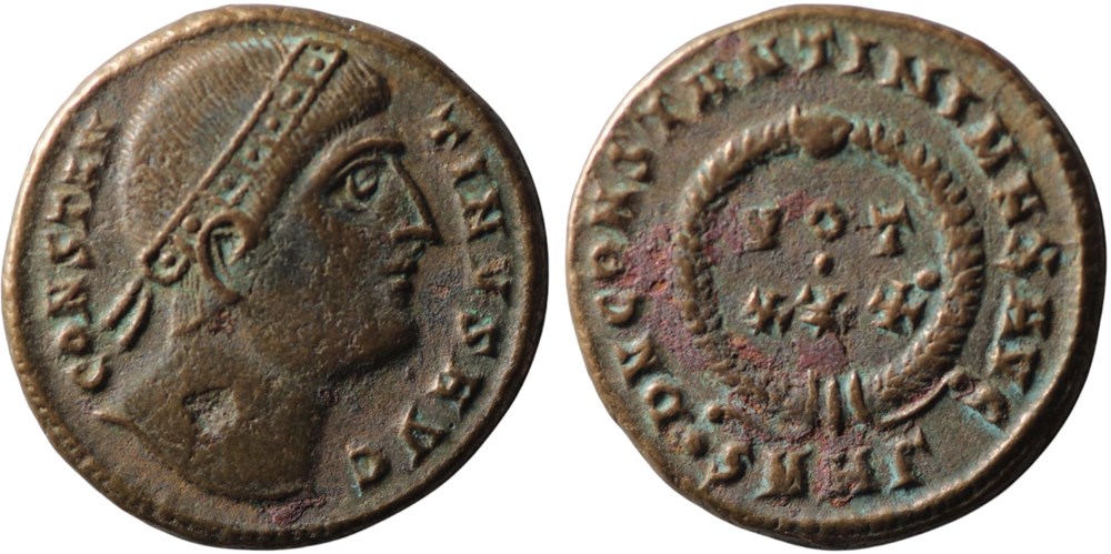 monnaies antiques romaines imperiales et republicaines d n constantini max avg 327 329 heraclee