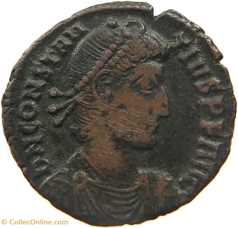 monnaies antiques av jc ap romaines republicaines imperiales constance ii 350 355 thessalonique fel temp reparatio