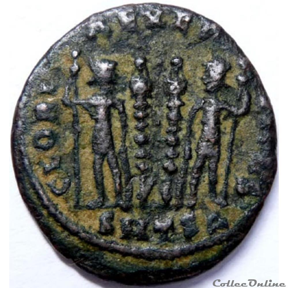 monnaies antiques romaines republicaines imperiales constans 335 336 thessalonique gloria exercitvs