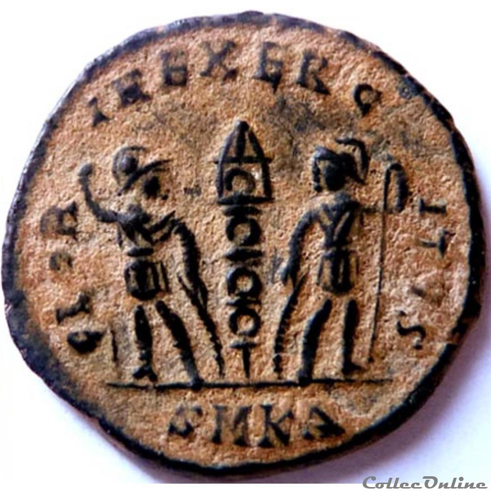 Delmace 336-337/Cyzique/GLORIA EXERCITVS monnaie antiquite av jc ap romaine republicaine imperiale delmace 336 337 cyzique gloria exercitvs