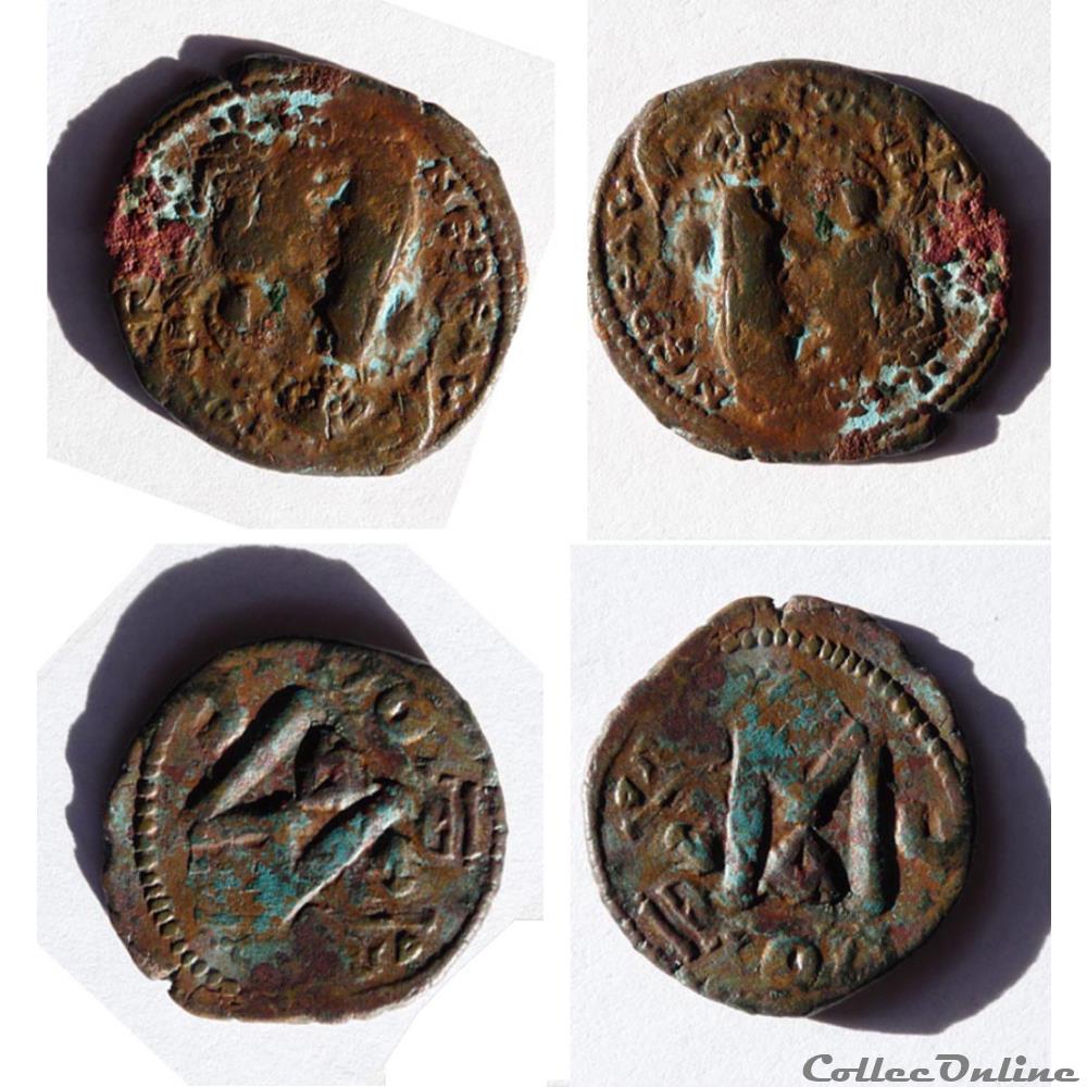 monnaie antique av jc byzantine surfrappe officielle heraclius sur phocas