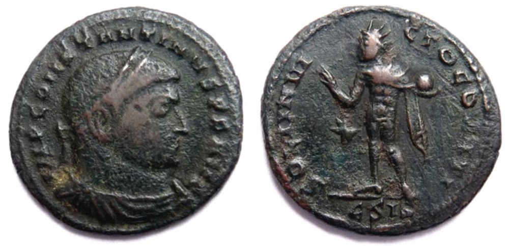RIC 31/Constantin 1er 317/Siscia/SOLI INVICTO COMITI monnaies antiques romaines imperiales et republicaines ric 31 constantin 1er 317 siscia soli invicto comiti
