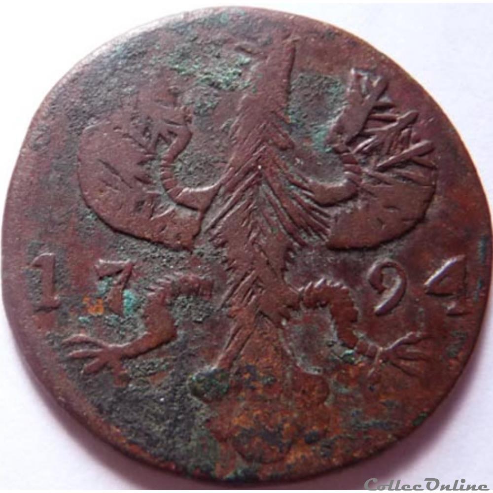 Aix la Chapelle 1794 monnaie monde allemagne aix la chapelle 1794