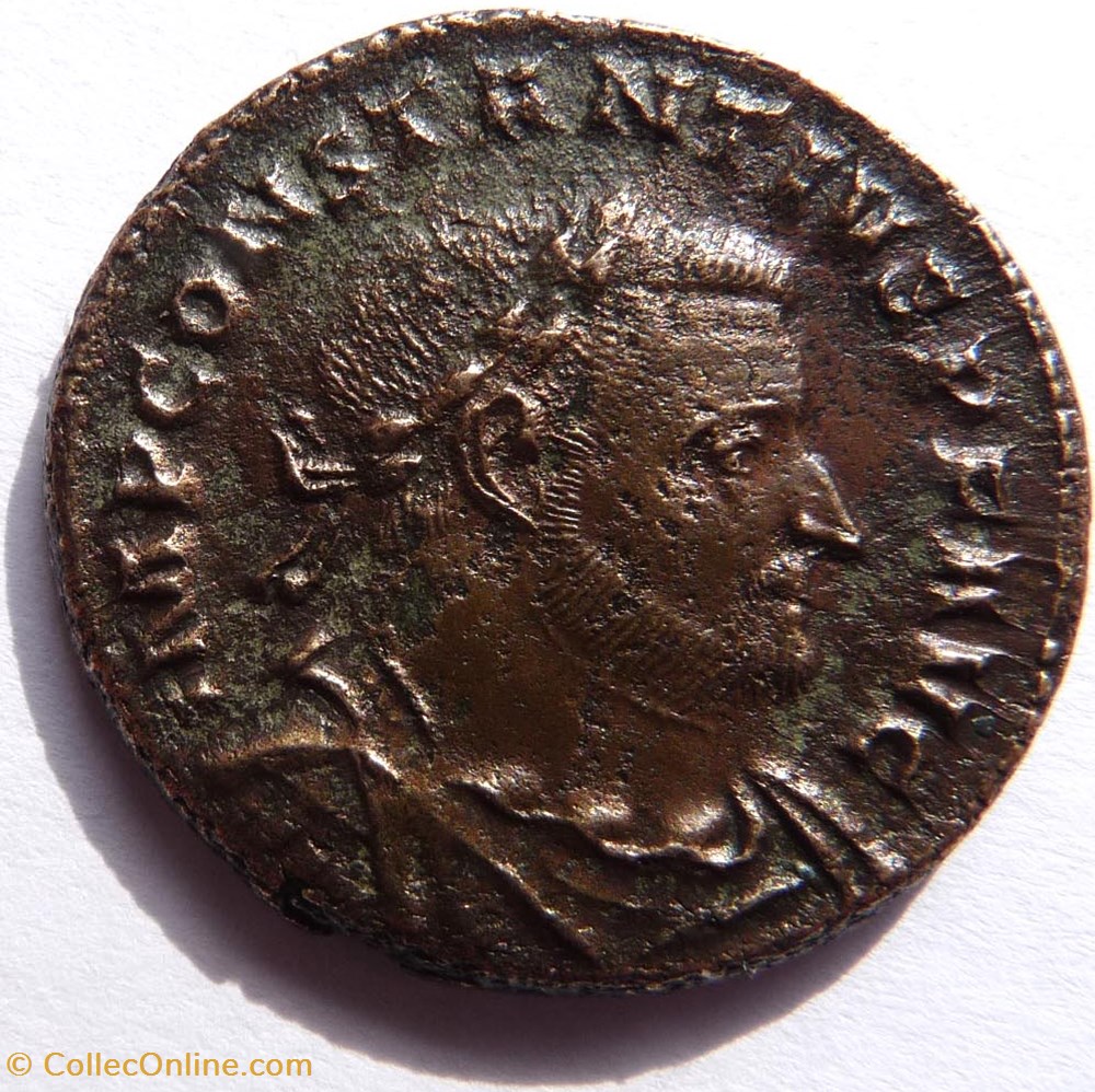 Constance Chlore Auguste 305-307/Trèves/GENIO POPVLI ROMANI monnaies antiques romaines republicaines imperiales constance chlore auguste 305 307 treves genio popvli romani