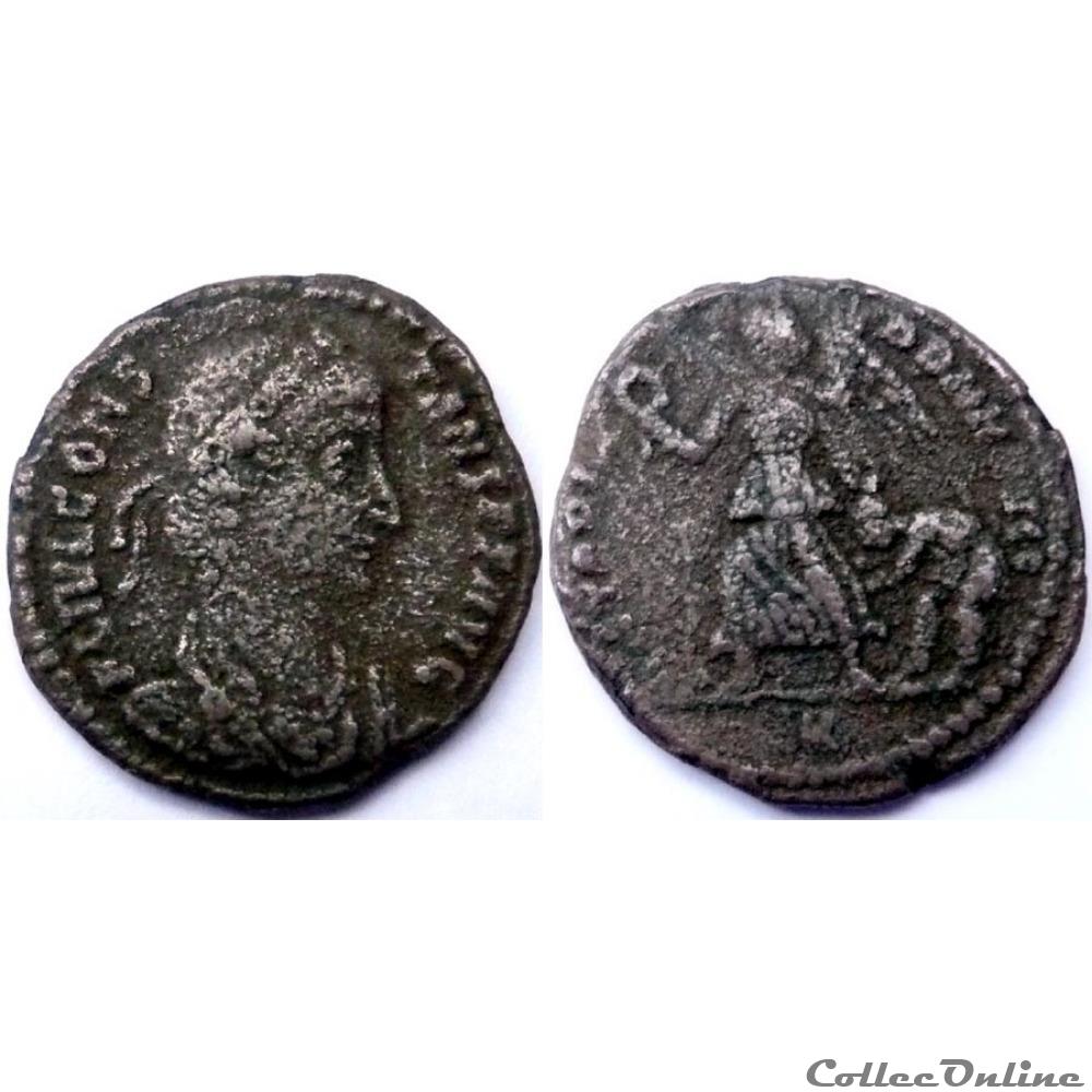Constans 347/Rome/VICTORIA DD NN AVGG 2 monnaies antiques romaines republicaines imperiales constans 347 rome victoria dd nn avgg