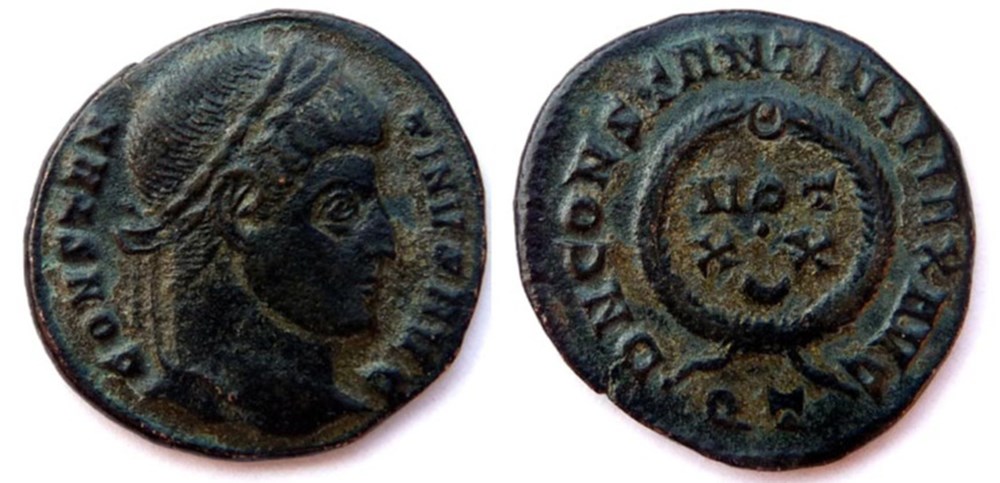 D N CONSTANTINI MAX AVG/322-325/Ticinum monnaies antiques romaines imperiales et republicaines d n constantini max avg 322 325 ticinum