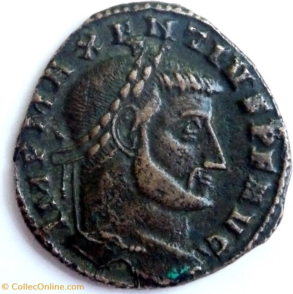 Maxence 308-310/Ticinum/CONSERV VRB SVAE monnaie antique av jc ap romaine republicaine imperiale maxence 308 310 ticinum conserv vrb svae