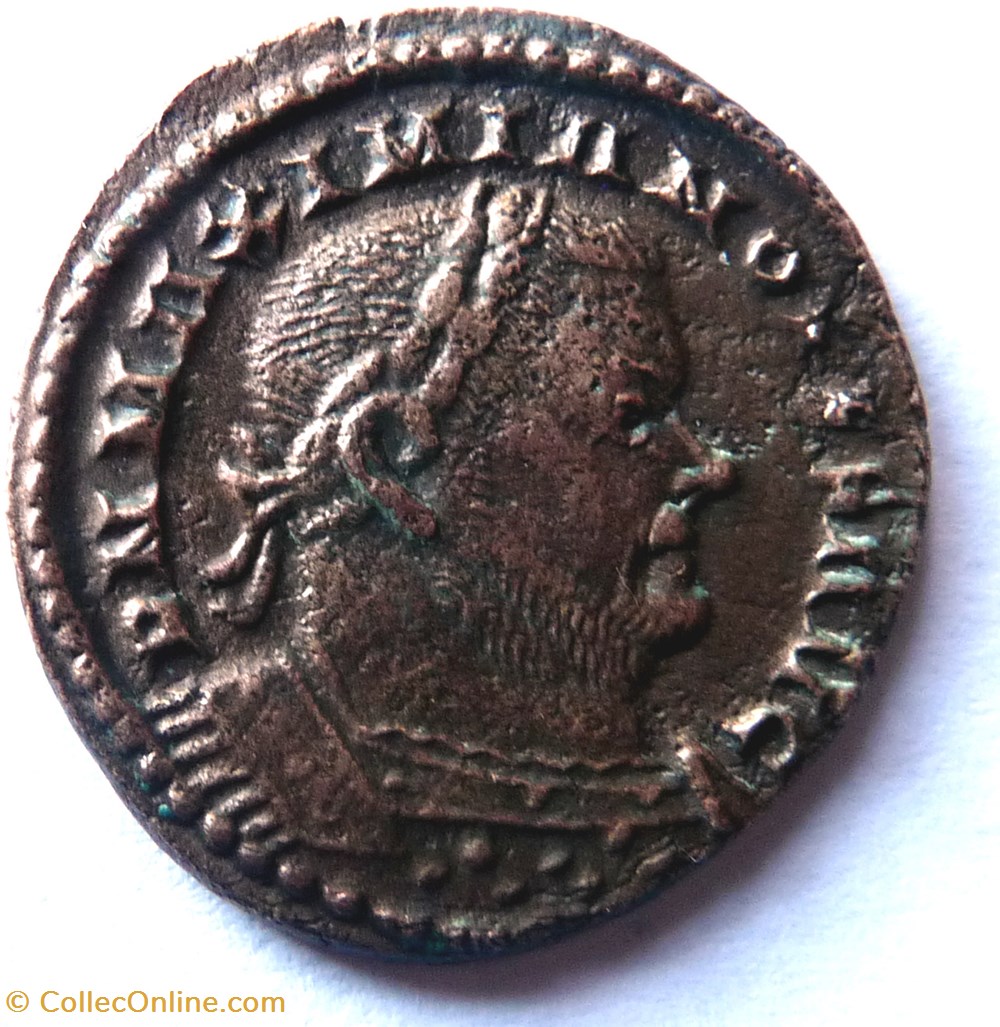 Maximien Hercule 307/Londres/GENIO POP ROM monnaies antiques romaines imperiales et republicaines maximien hercule 307 londres genio pop rom