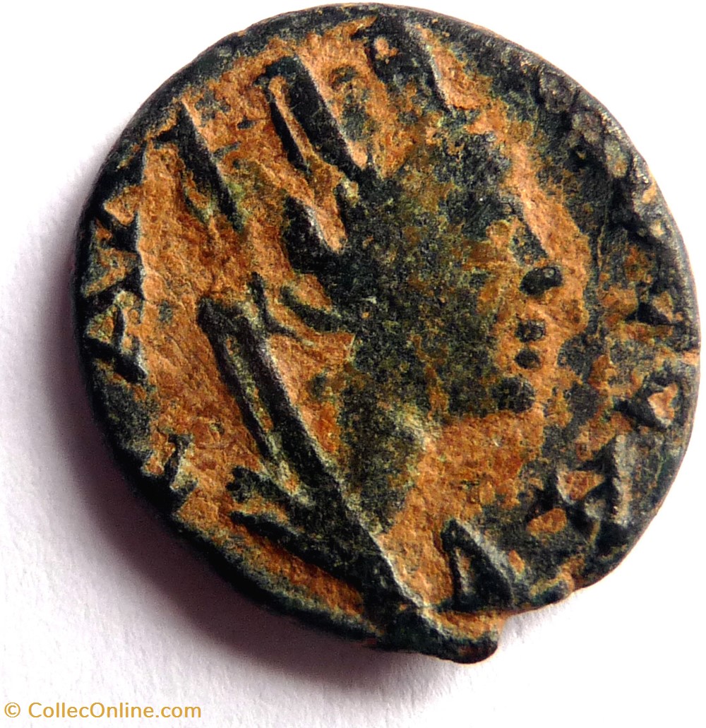Edesse en Mésopotamie/Elagabale/Thyché monnaies antiques romaines provinciales edesse en mesopotamie elagabale thyche