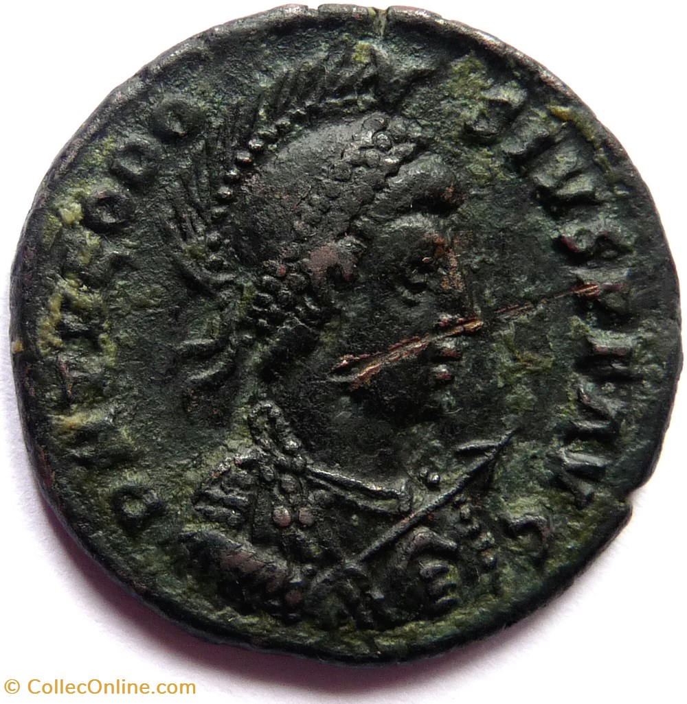 Théodose 378-383/Héraclée/GLORIA ROMANORVM monnaies antiques romaines imperiales et republicaines theodose 378 383 heraclee gloria romanorvm