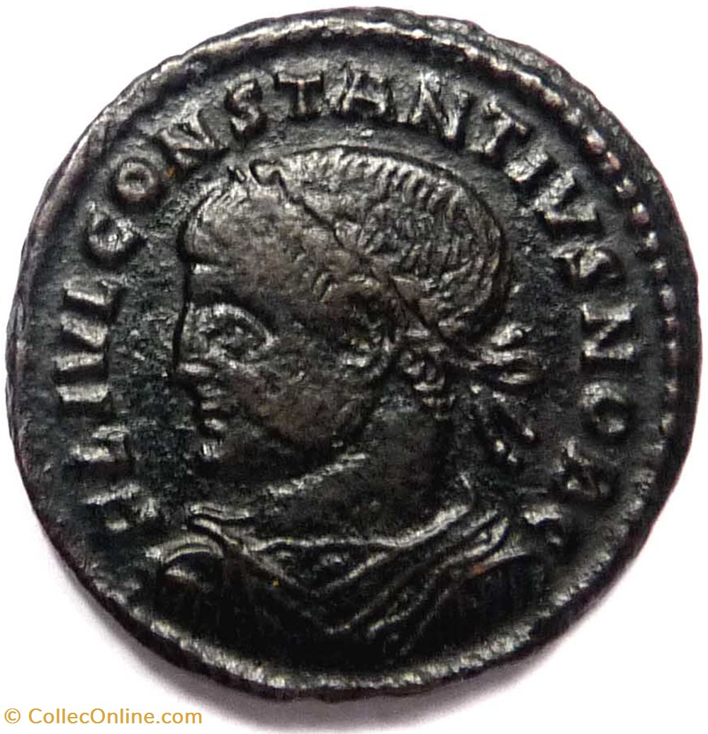 Constance II 328-329/Arles /VIRTVS CAESS monnaies antiques romaines republicaines imperiales constance ii 328 329 arles virtvs caess