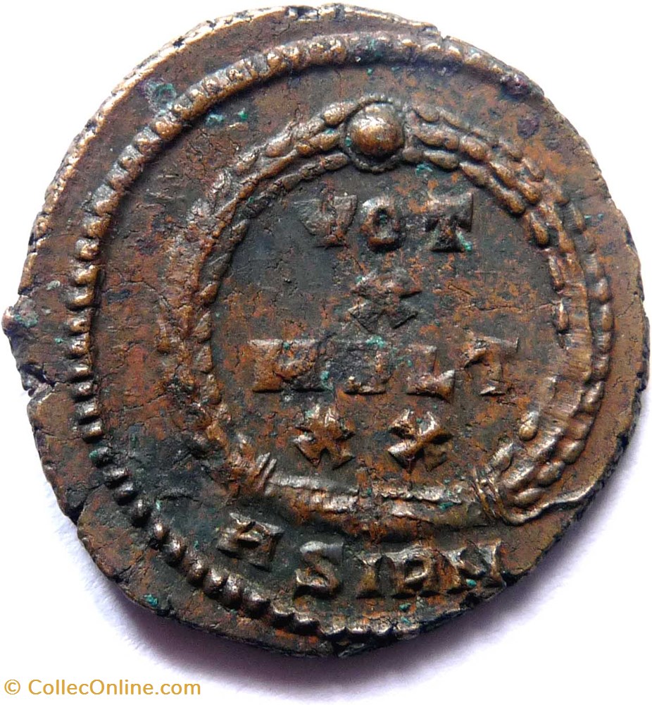 Julien II 361-363/Sirmium/VOT X MVLT XX monnaie antique av jc a ap romaine republicaine imperiale julien ii 361 363 sirmium vot x mvlt xx