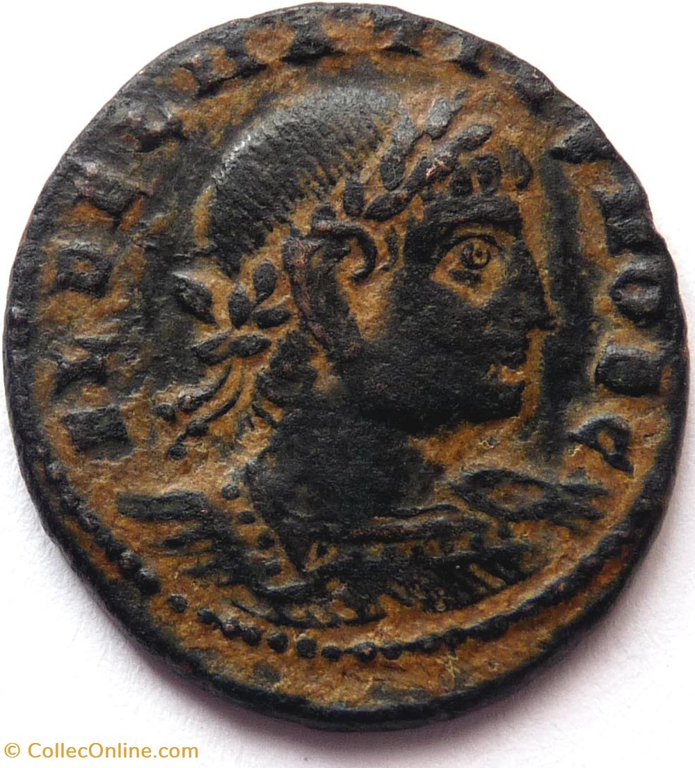 Delmace 333-335/Alexandrie/GLORIA EXERCITVS monnaies antiquite av jc ap romaines republicaines imperiales delmace 333 335 alexandrie gloria exercitvs