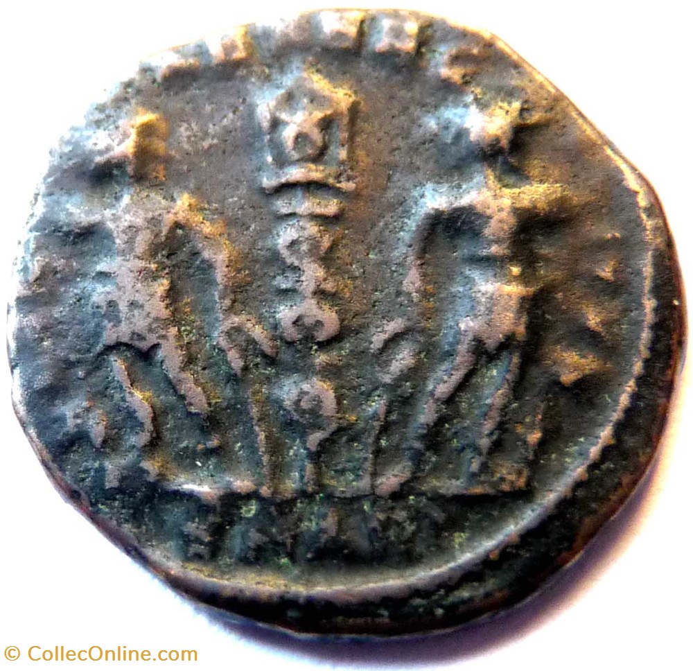monnaies antiques romaines imperiales et republicaines delmace 335 337 antioche gloria exercitvs