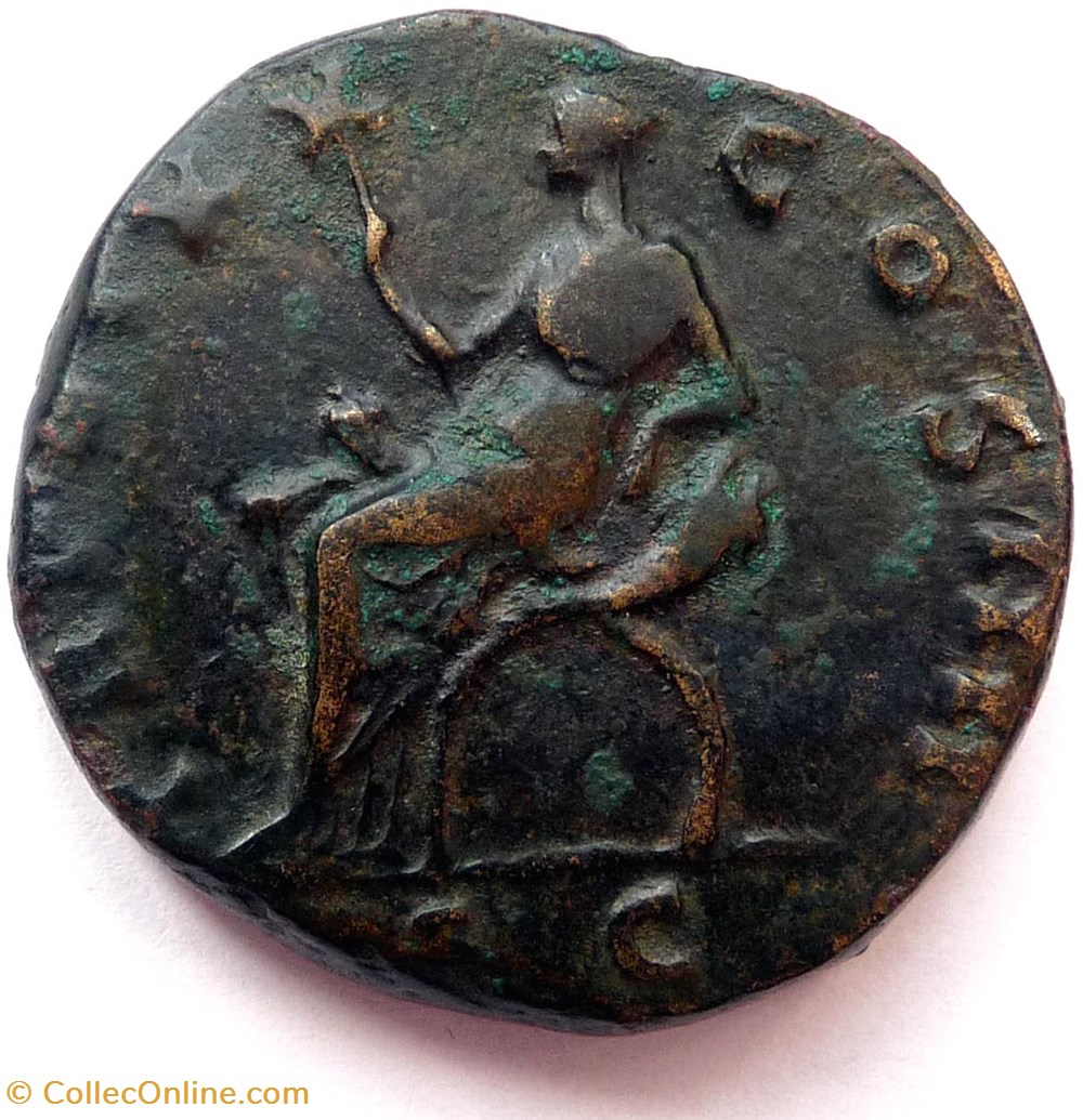 Antonin le Pieux 156-57/Sesterce/Rome/RIC III 967 monnaies antiques romaines republicaines imperiales antonin le pieux 156 57 sesterce rome ric iii 967