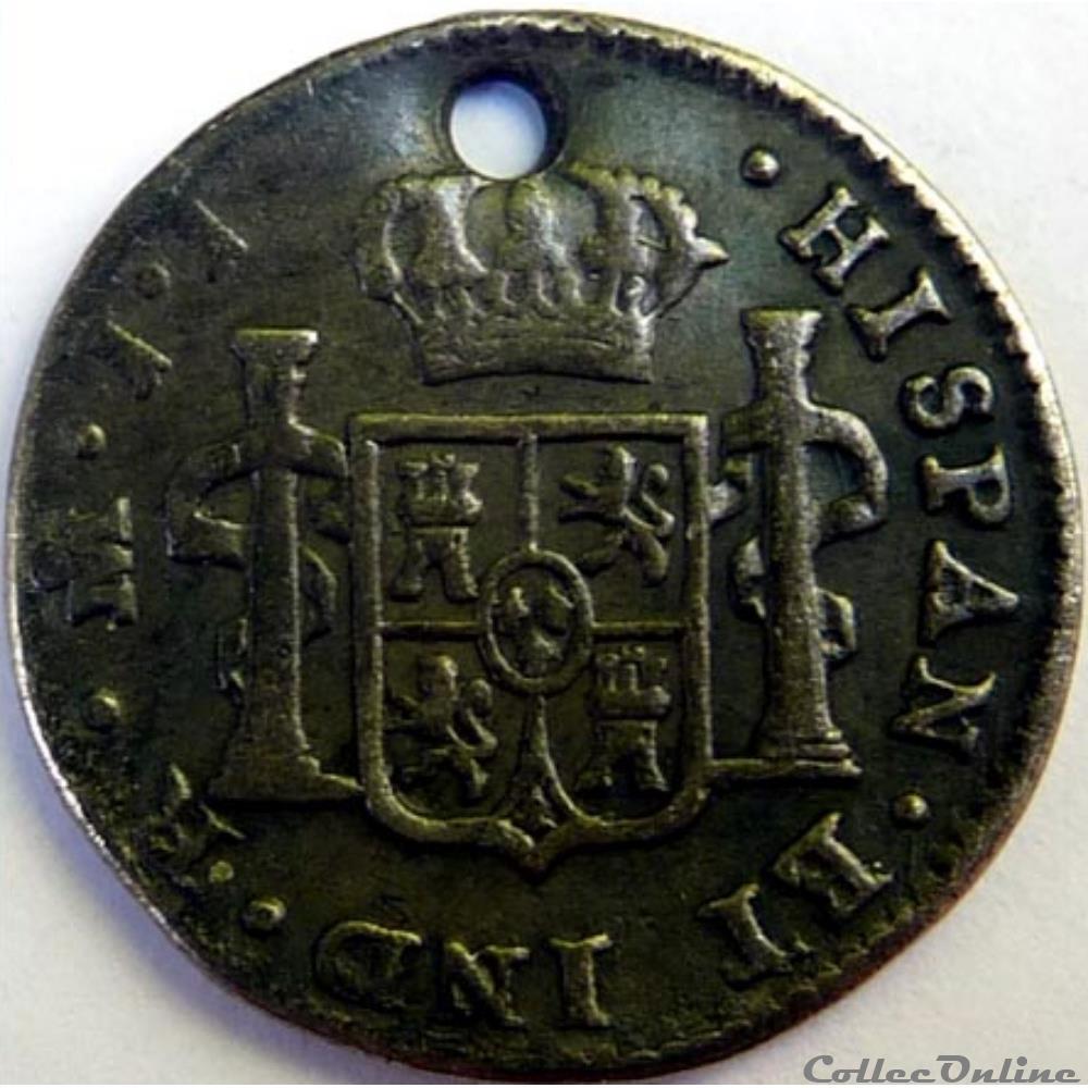 Ferdinand VIII 1821 monnaie monde espagne ferdinand viii 1821